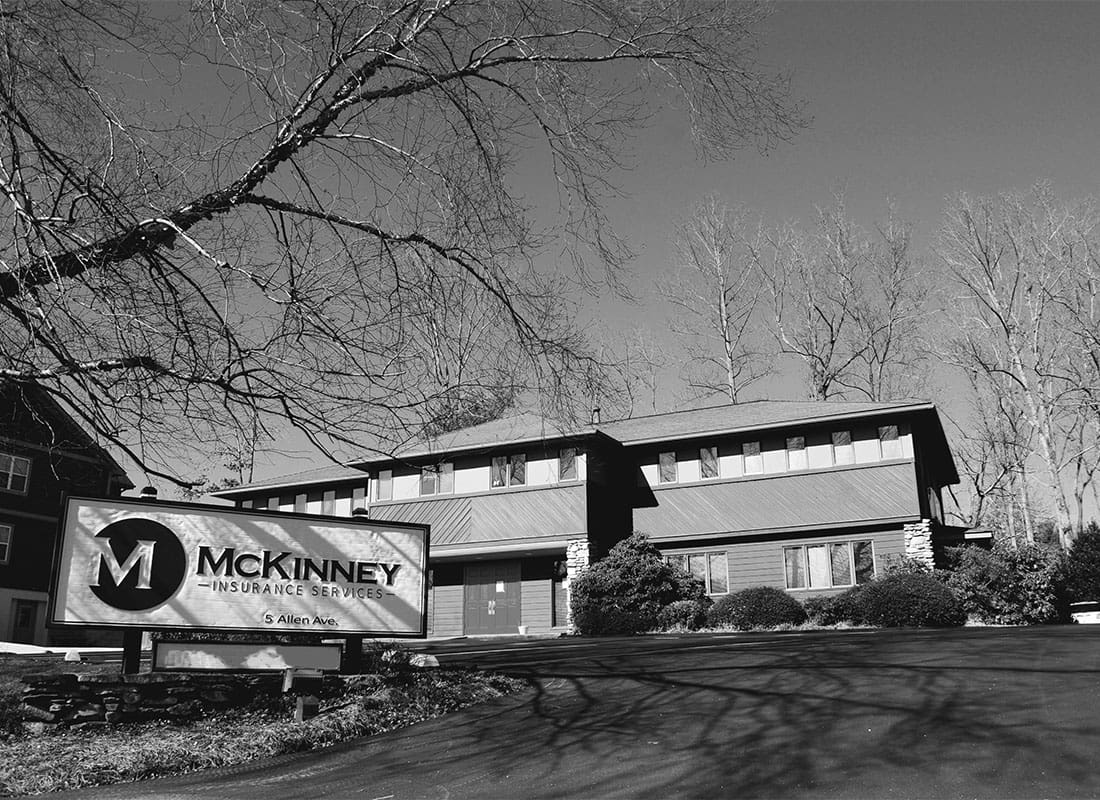 Contact - Exterior View of the McKinney Insurance Services Office Building During the Winter